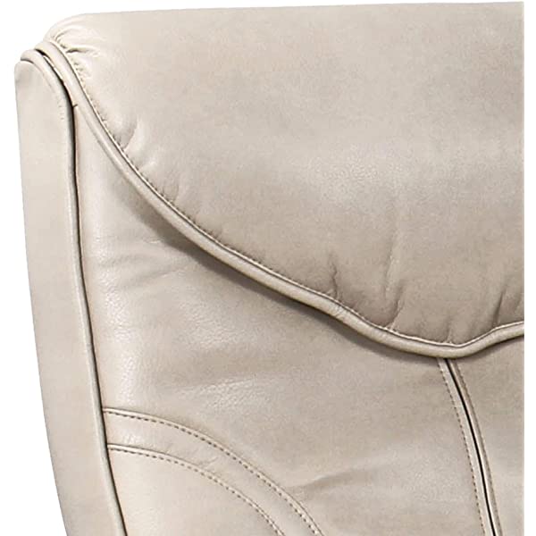 Newport Taupe Swivel Recliner and Slanted Ottoman