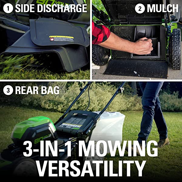 Greenworks Pro 80V 21 inch Cordless Push Lawn Mower, Includes Two 2Ah Batteries and Charger, GLM801601 (2) 2Ah Batteries Push