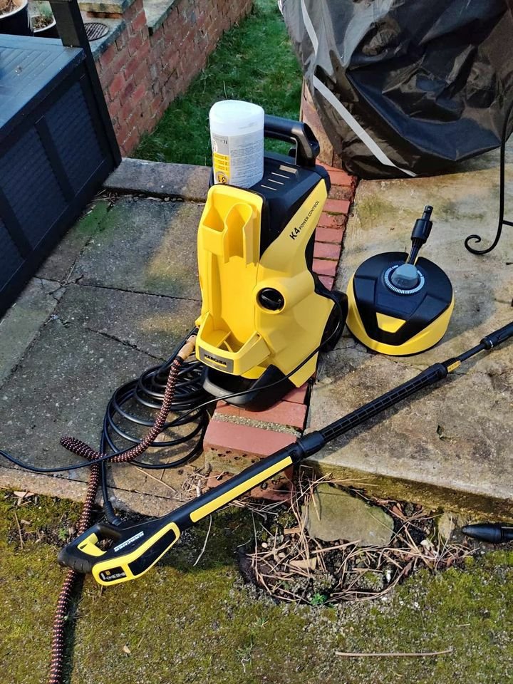 Domestic pressure washer M167-Kärcher K 4 Power Control with stand for indoor application