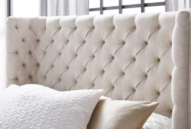 Barclay Bisque French Linen Platform Bed