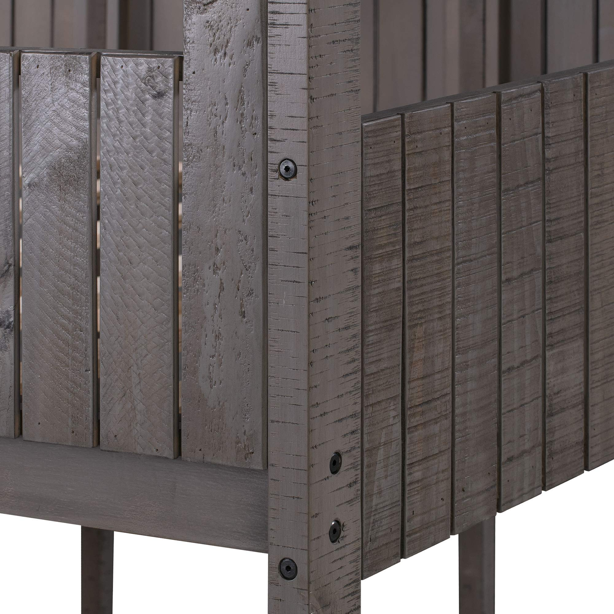 【Furniture】Low Bunk Beds Full Over Full Size, Wood Bunk Beds with Roof & Guard Rail for Kids