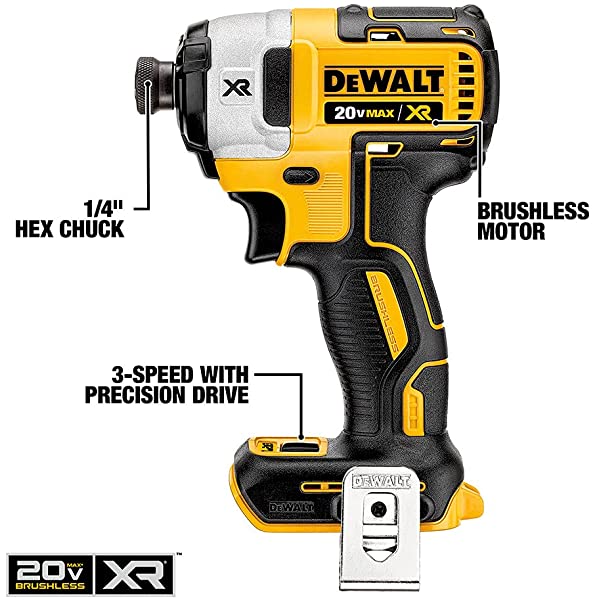 DEWALT 20V Max Cordless Drill Combo Kit, 2-Tool (DCK240C2),Yellow/Black Drill Driver/Impact Combo Kit 20V Combo Kit