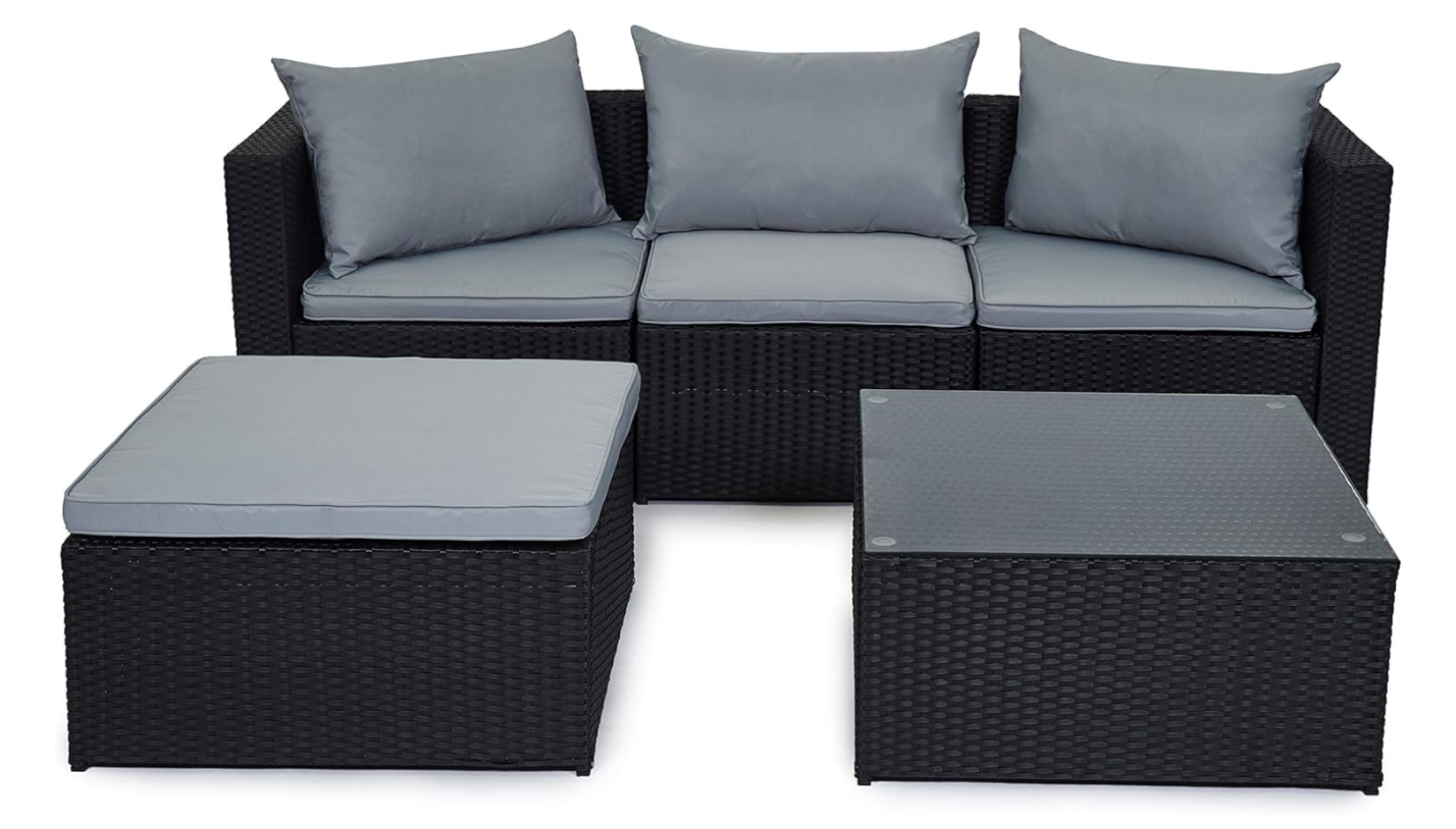 Outdoor Rattan Garden Furniture Set Malaga Conservatory Patio Sofa coffee table