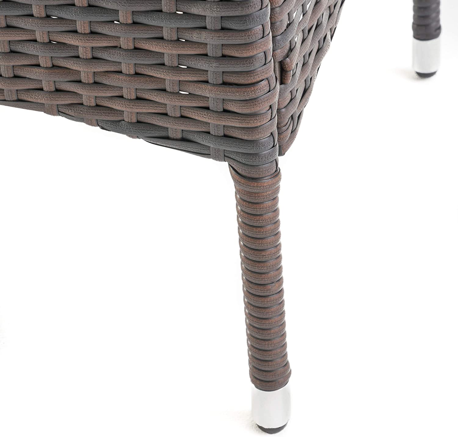 Christopher Knight Home Christine Outdoor Dining set with Wood Table and Wicker Dining Chairs wi