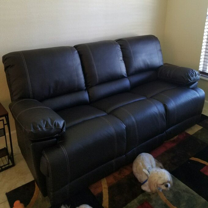 【Furniture】Edgar 81'' Vegan Leather Sofa