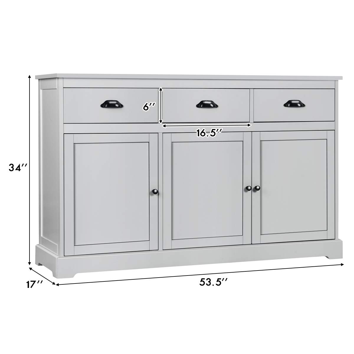 【Furniture】Sideboard Buffet Server Storage Cabinet Console Table Home Kitchen Dining Room Furniture