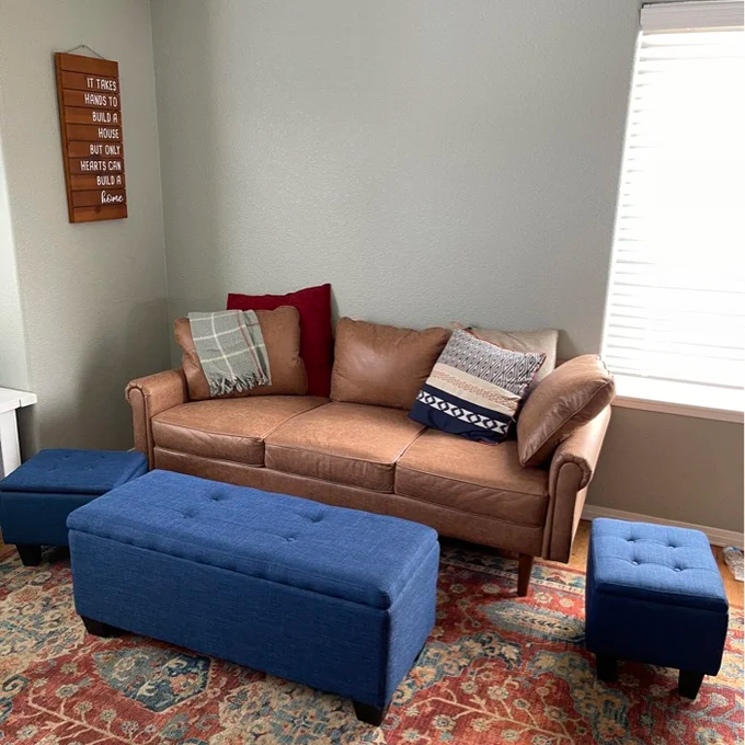 【Furniture】Edyth Upholstered Storage Ottoman