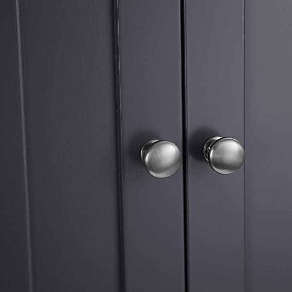 VASAGLE Bathroom Floor Storage Cabinet with Double Door Adjustable Shelf, 23.6 x 11.8 x 31.5 Inches White UBCB60W