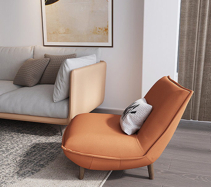 Single sofa balcony small sofa leisure snail chair Nordic bedroom sofa chair lazy sofa tatami