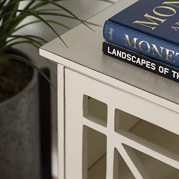 Walker Edison Charlotte Classic Glass Door Storage Buffet, 52 Inch, Espresso Espresso 52 Inch