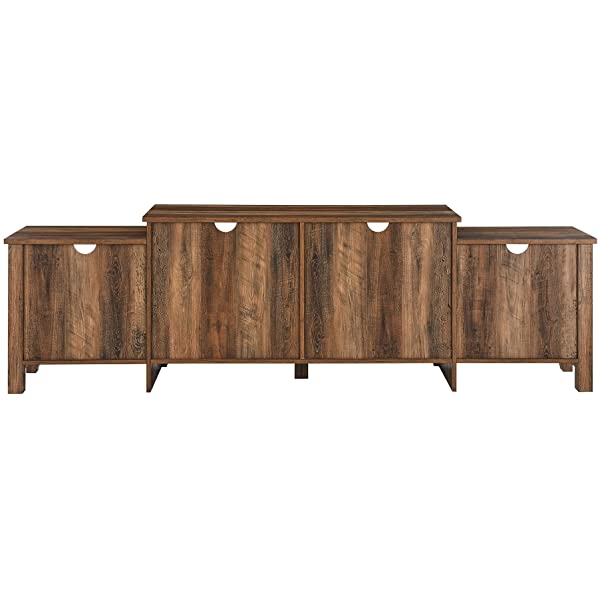 Walker Edison Wren Classic 4 Cubby TV Stand for TVs up to 65 Inches, 58 Inch, Black Black 58 InchTV Stand