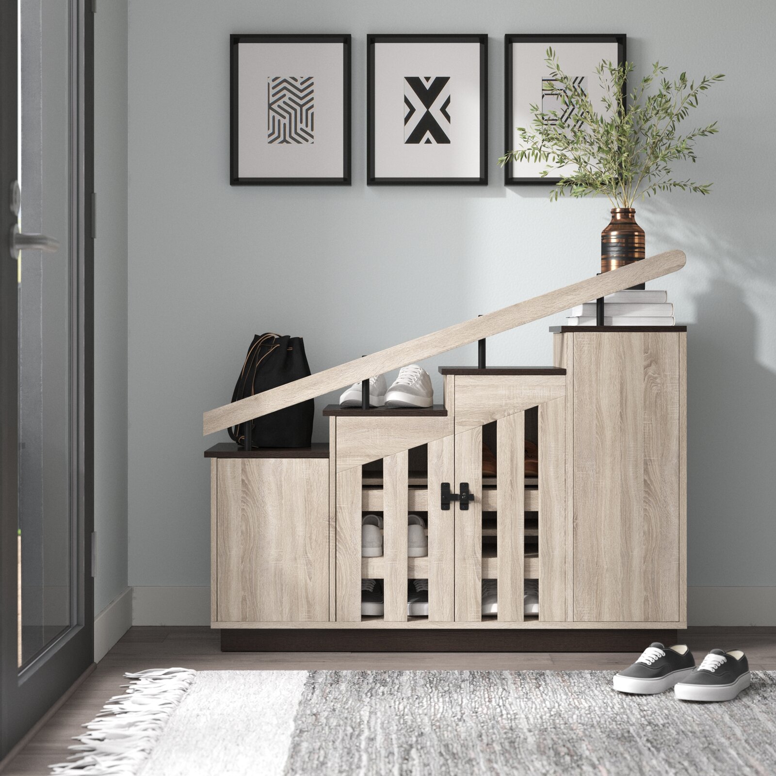 【Furniture】12 Pair Shoe Storage Cabinet