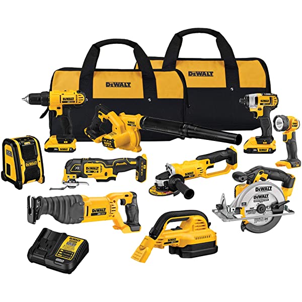DEWALT 20V Max Cordless Drill Combo Kit, 10-Tool (DCK1020D2) 20V 10-Tool Combo Kit Kit