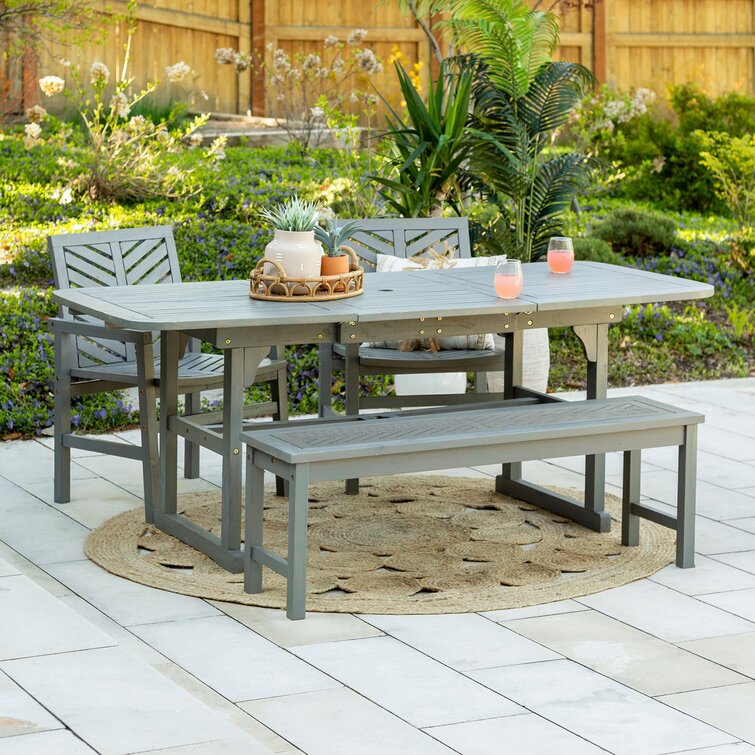 Alfonsi 4 - Person Rectangular Outdoor Dining Set