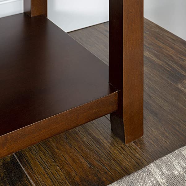 Walker Edison Charlotte Classic Glass Door Storage Buffet, 52 Inch, Espresso Espresso 52 Inch