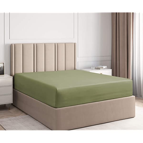 Queen Fitted Sheet - Single Fitted Deep Pocket Sheet - Fits Mattress Perfectly - Soft Wrinkle Free Sheet - 1 Fitted Sheet Only – Light Pink Queen Light Pink