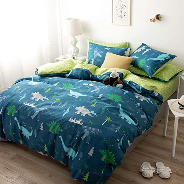 New Cartoon Animals Elephant Print Duvet Cover Sets for Kids 100% Cotton Reversible Soft 3 Pieces Kids Bedding Duvet Cover Pillowcases Kawaii Cloud Bedding Sets, Queen/Full Full/Queen (1 Duvet Cover + 2 Pillowcases) Multi A00 Elephant Bunny Balloon