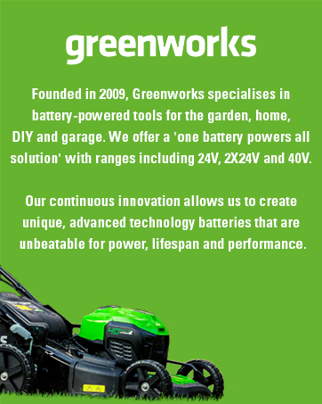 greenworks founded in 2009 garden home DIY garage tools one battery powers all solution