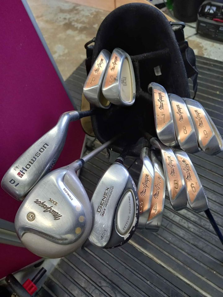 McGregor & Top Flight sets of golf clubs and bags