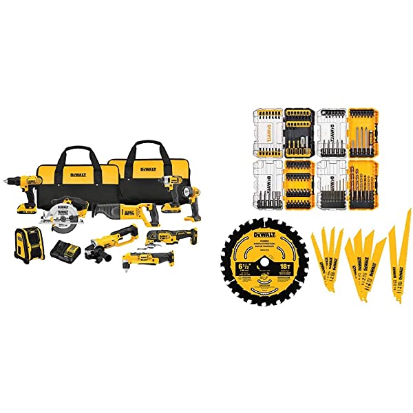 DEWALT 20V Max Cordless Drill Combo Kit, 10-Tool (DCK1020D2) 20V 10-Tool Combo Kit Kit