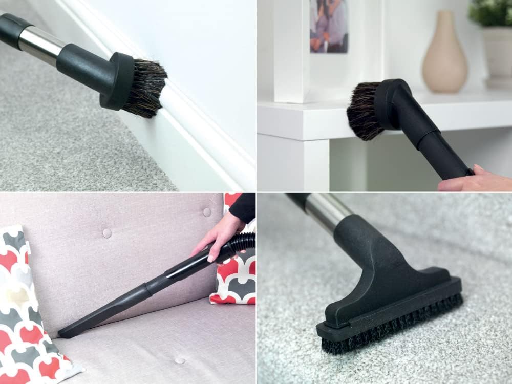 Vacuum Cleaner with AiroBrush Turbo Head and Microfresh Filtration System, 620 W, RedBlack