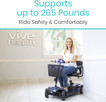 Vive 4 Wheel Mobility Scooter - Electric Powered Wheelchair Device - Compact Heavy Duty Mobile for Travel, Adults, Elderly - Long Range Power Extended Battery with Charger and Basket Included