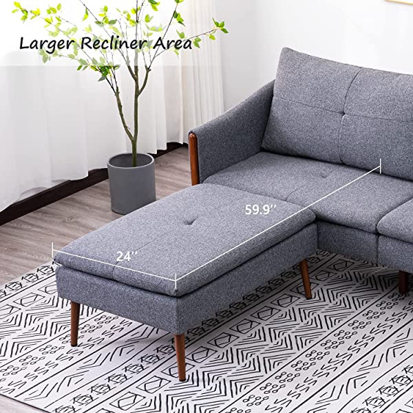 Vonanda Faux Leather Sofa Couch, Modern Tufted 3-Seater Sofa with Clean Lines and Upholstered Artificial Leather for Compact Living Space, Chestnut Brown 3-seater sofa Chestnut Brown