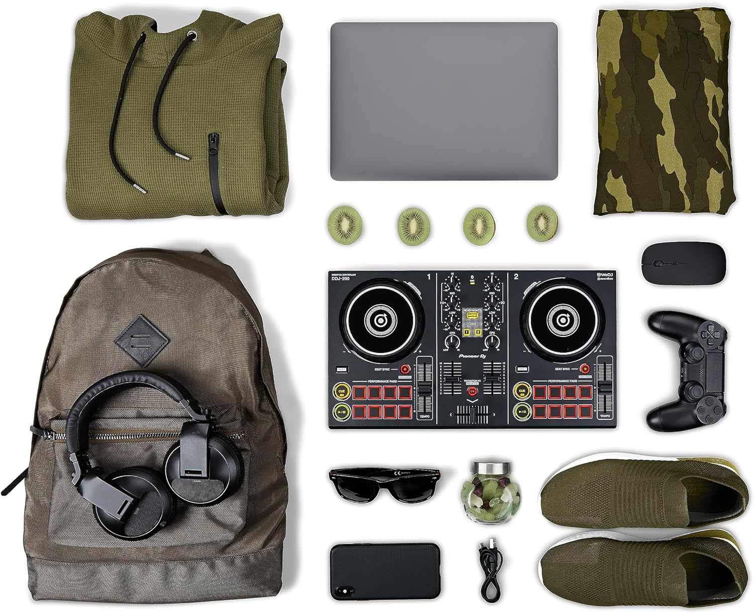 Pioneer DDJ-200 - Bluetooth entry-level controller for DJ usable with smartphone, Black